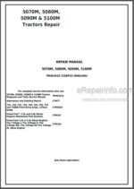 Photo 4 - John Deere 5070M 5080M 5090M 5100M Repair Manual Tractors TM402019