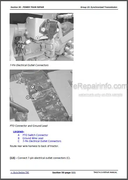 Photo 1 - John Deere 5076E 5076EL 5082E 5090E 5090EL 5090EH Repair Manual Tractors TM607419