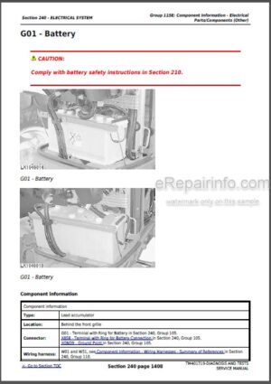 Photo 7 - John Deere 6100D 6110D 6115D 6125D 6130D Diagnostics Technical Manual Tractors TM608719