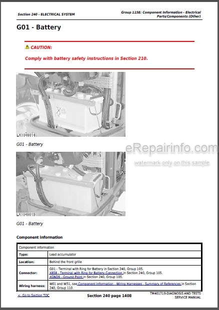 Photo 1 - John Deere 5080R - 5100RN Diagnosis And Tests Service Manual Tractors TM401719