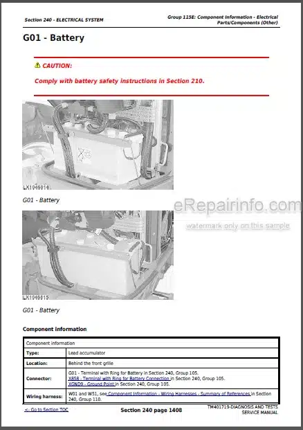 Photo 1 - John Deere 5080R - 5100RN Diagnosis And Tests Service Manual Tractors TM401719