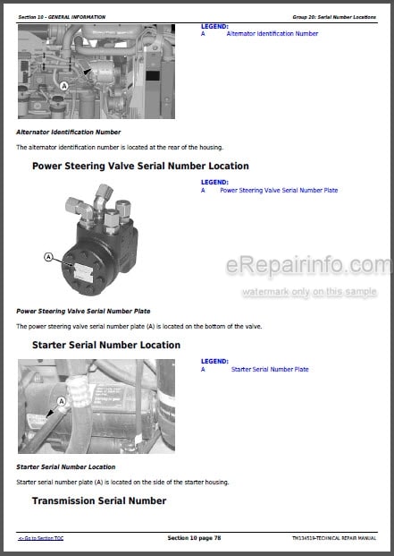 Photo 1 - John Deere 5085E 5090E 5090EL 5100E FT4 Repair Manual Tractors TM134519