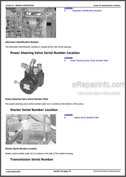 Photo 1 - John Deere 5085E 5090E 5090EL 5100E FT4 Repair Manual Tractors TM134519