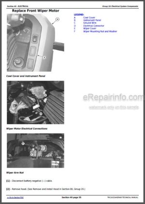 Photo 8 - John Deere 4555 4755 4955 4560 4760 4960 Repair Manual Tractors TM1460