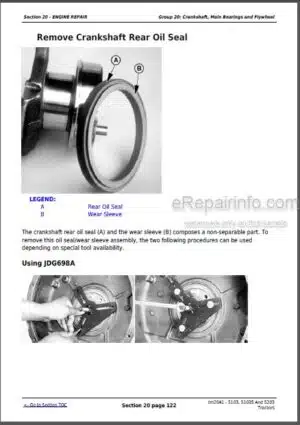 Photo 8 - John Deere 5424 5625 5725 5725HC 5425HC 5625HC 5425N 5725N Repair Manual Tractors TM6032