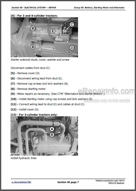 Photo 1 - John Deere 5215 5315 5415 5515 5515 High Crop Diagnosis And Tests Manual Tractors TM4856