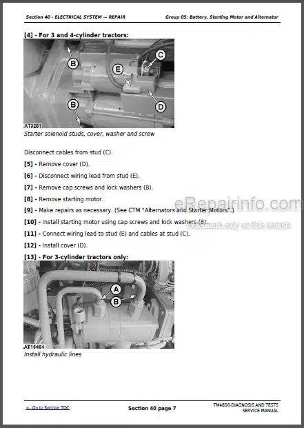 Photo 1 - John Deere 5215 5315 5415 5515 5515 High Crop Diagnosis And Tests Manual Tractors TM4856