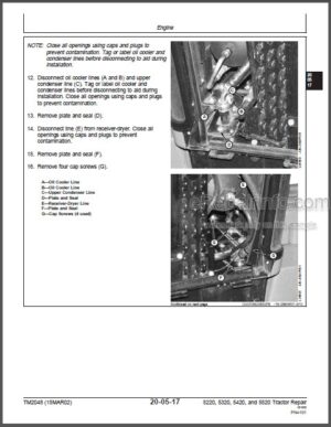 Photo 4 - John Deere 5220 5320 5420 5520 Repair Manual Tractors TM2048