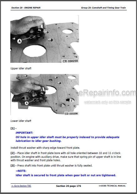 Photo 1 - John Deere 5403 5303 Repair Manual Tractors TM8088