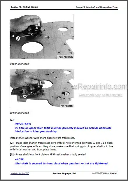 Photo 1 - John Deere 5403 5303 Repair Manual Tractors TM8088
