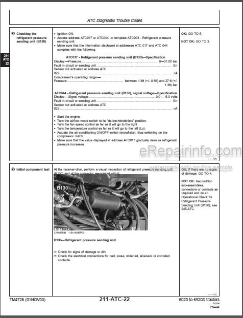 Photo 1 - John Deere 6020 - 6920 6020SE - 6520SE Diagnistic Repair Manual Tractors TM4726