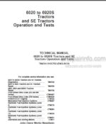 Photo 4 - John Deere 6020 - 6920 6420S - 6920S 6020SE - 6520SE Operation And Tests Manual Tractors TM4741
