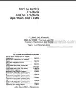 Photo 4 - John Deere 6020 - 6920 6420S - 6920S 6020SE - 6520SE Operation And Tests Manual Tractors TM4741