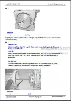 Photo 3 - John Deere 6100D 6110D 6115D 6125D 6130D 6140D Repair Manual Tractors TM605019