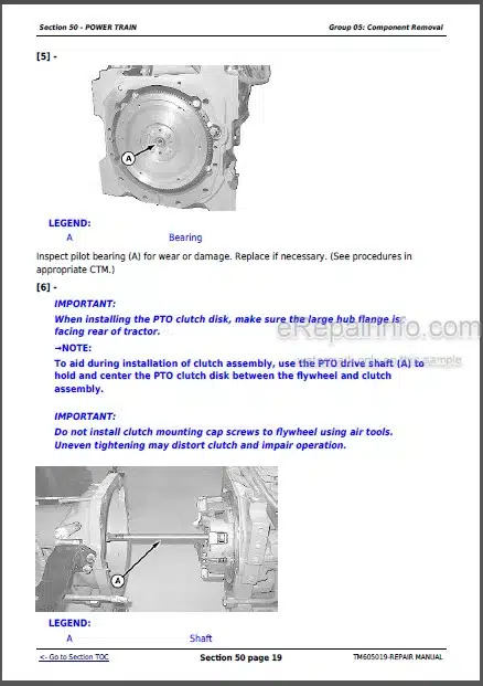 Photo 1 - John Deere 6100D 6110D 6115D 6125D 6130D 6140D Repair Manual Tractors TM605019