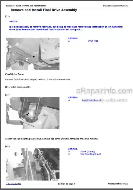 Photo 1 - John Deere 6100D 6110D 6115D 6125D 6130D Tier 0-Tier III-Stage IIIA Repair Manual Tractors TM608819