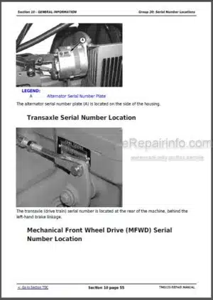 Photo 5 - John Deere 6103 6203 6403 6603 Repair Manual Tractors TM6020