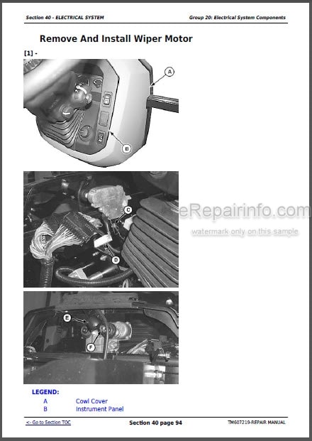 Photo 1 - John Deere 6105D 6115D 6130D 6140D Interim Tier IV Repair Manual Tractors TM607219