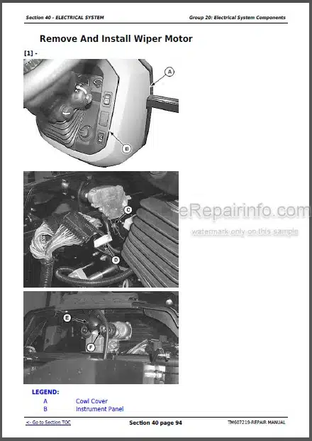 Photo 1 - John Deere 6105D 6115D 6130D 6140D Interim Tier IV Repair Manual Tractors TM607219
