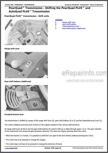 Photo 1 - John Deere 6105M - 6170M Diagnosis And Tests Technical Manual Tractors TM405719