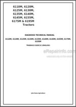 Photo 4 - John Deere 6110M 6120M 6125M 6130M 6135M 6140M 6145M 6155M 6175M 6195M Diagnosis Manual Trctors TM408419