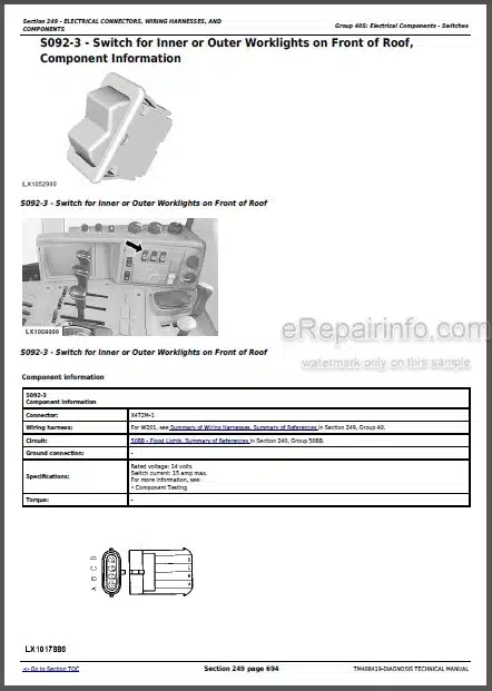 Photo 1 - John Deere 6110M 6120M 6125M 6130M 6135M 6140M 6145M 6155M 6175M 6195M Diagnosis Manual Trctors TM408419