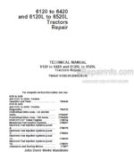 Photo 5 - John Deere 6120 To 6420 6120L To 6520L Repair Manual Tractors TM4647