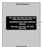 Photo 5 - John Deere 6200 6200L 6300 6300L 6400 6400L 6500 6500L Operation And Tests Manual Tractors TM4524
