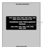 Photo 5 - John Deere 6200 6200L 6300 6300L 6400 6400L 6500 6500L Operation And Tests Manual Tractors TM4524