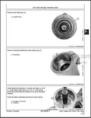 Photo 3 - John Deere 624H TC62H Repair Manual Loader Tool Carrier TM1640