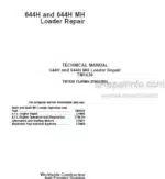 Photo 4 - John Deere 644H 644HMH Repair Manual Loader TM1638