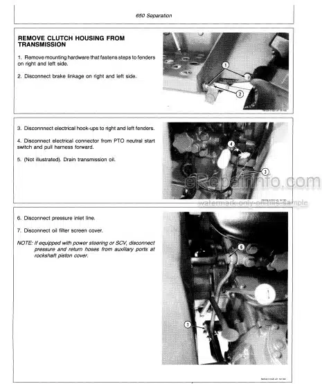 Photo 1 - John Deere 650 750 Repair Manual Tractors TM1242