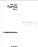 Photo 5 - John Deere 670A 672A Repair Manual Motor Grader TM1188