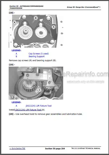 Photo 1 - John Deere 7200R 7215R 7230R 7260R 7280R Repair Manual Tractors TM110119