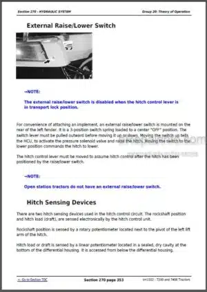 Photo 5 - John Deere 7200 7400 Diagnosis And Tests Technical Manual Tractors TM1552