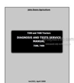 Photo 5 - John Deere 7200 7400 Diagnosis And Tests Technical Manual Tractors TM1552