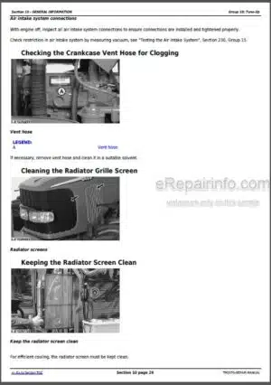 Photo 10 - John Deere 7220 7320 7420 7420 Hi-Crop 7520 Repair Manual Two-Wheel Drive Tractors TM2070