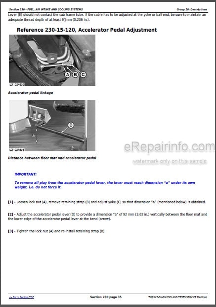 Photo 1 - John Deere 7220 7320 7420 7520 Diagnosis And Tests Technical Manual Tactors TM2047