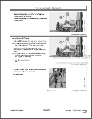 Photo 12 - John Deere 7430 Premium 7530 Premium Repair Manual Tractors TM400319