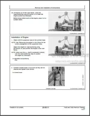 Photo 1 - John Deere 7430 Premium 7530 Premium Repair Manual Tractors TM400319