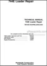 Photo 5 - John Deere 744E Repair Manual Loader TM1455