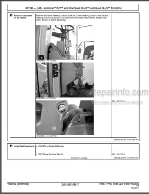 Photo 6 - John Deere 7630 7730 7830 7930 Operation And Test Manual Tractors TM2234