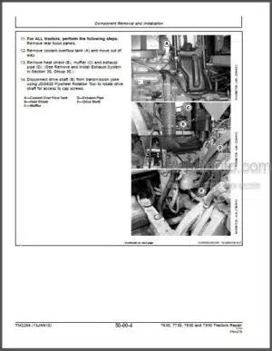 Photo 4 - John Deere 7630 7730 7830 7930 Repair Manual Tractors TM2266