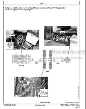 Photo 1 - John Deere 7720 7820 7920 Operation And Test Manual Tractors TM2025