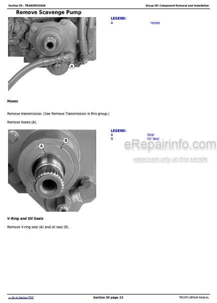 Photo 1 - John Deere 8120T 8220T 8320T 8420T 8520T Repair Manual Tractors TM1971