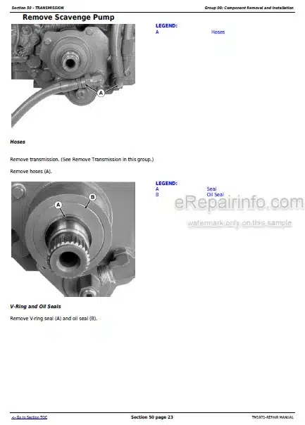 Photo 1 - John Deere 8120T 8220T 8320T 8420T 8520T Repair Manual Tractors TM1971