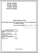 Photo 5 - John Deere 8225R 8245R 8270R 8295R 8320R 8345R Repair Manual Tractors TM104319