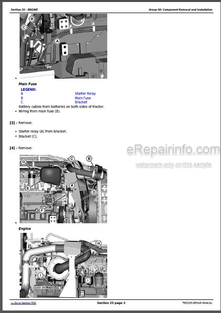 Photo 1 - John Deere 8230T 8330T 8430T Repair Manual Tractors TM2205