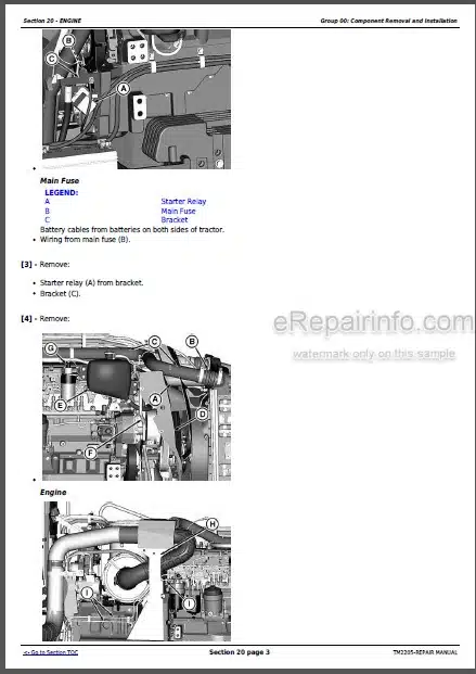 Photo 1 - John Deere 8230T 8330T 8430T Repair Manual Tractors TM2205