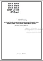Photo 3 - John Deere 8245R 8270R 8295R 8320R 8335R 8345R 8370R 8400R Repair Manual Tractors TM119119